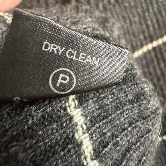 360 Cashmere Isa Stripe Cropped Sweater M Dark Gray - Picture 7 of 9